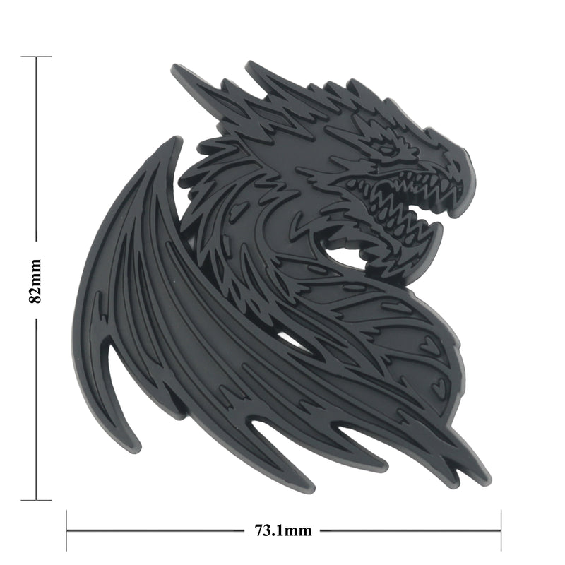 Dragon Emblem - Left and Right - Matte Black