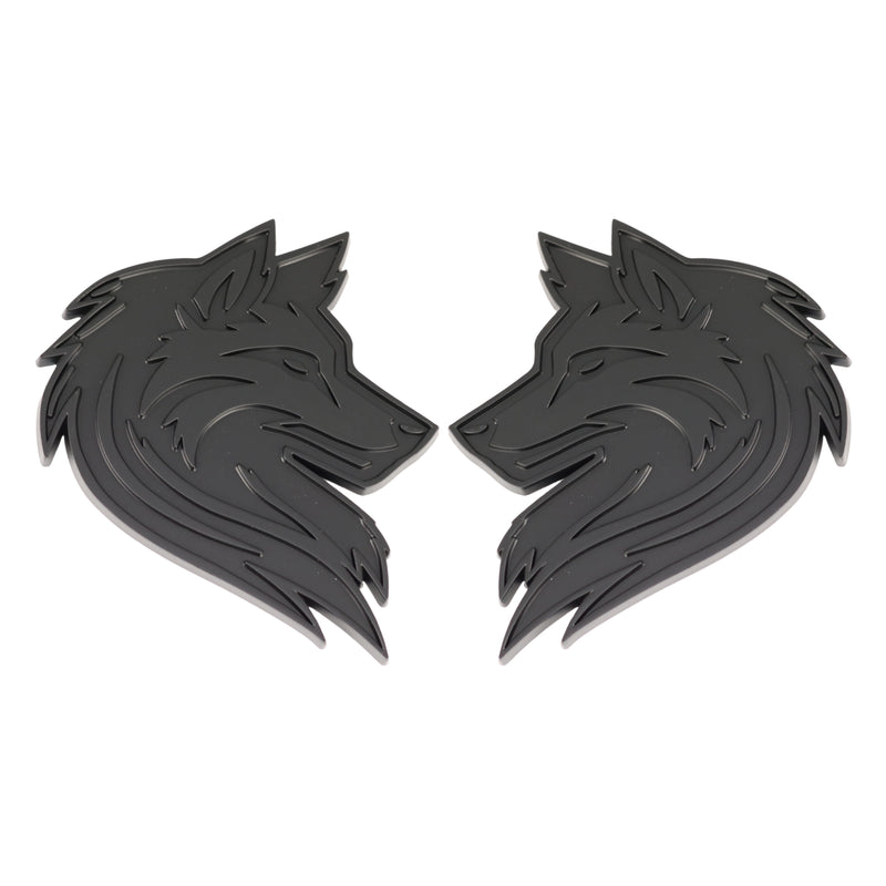 Wolf Emblem - Left and Right - Matte Black