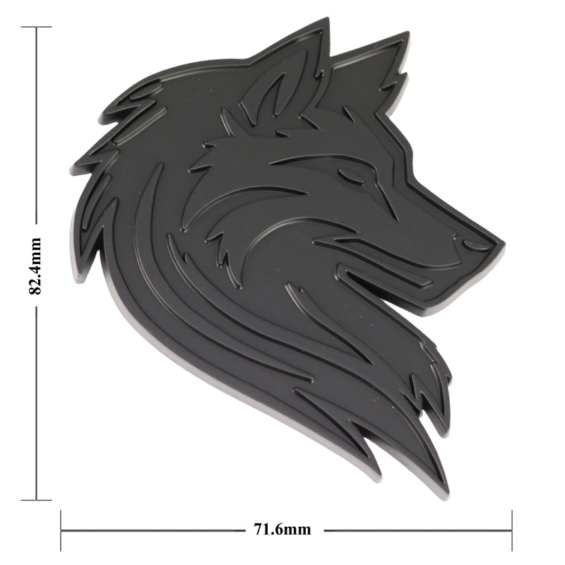 Wolf Emblem - Left and Right - Matte Black