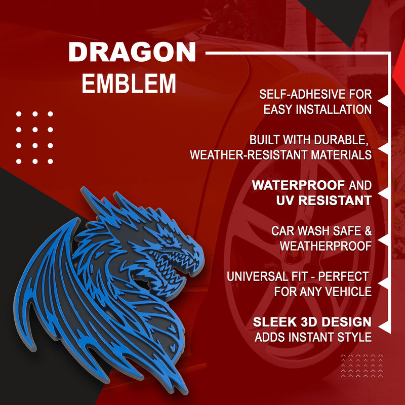 Dragon Emblem - Left and Right - Blue