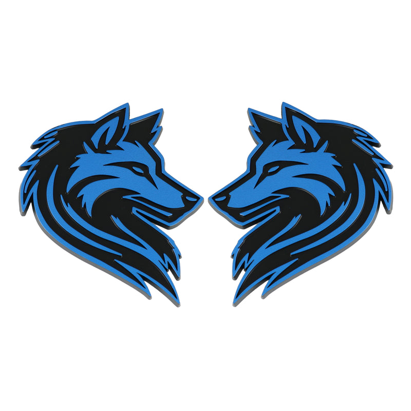 Wolf Emblem - Left and Right - Blue