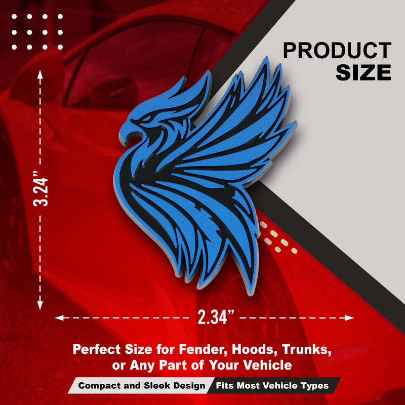 Phoenix Emblem - Left and Right - Blue