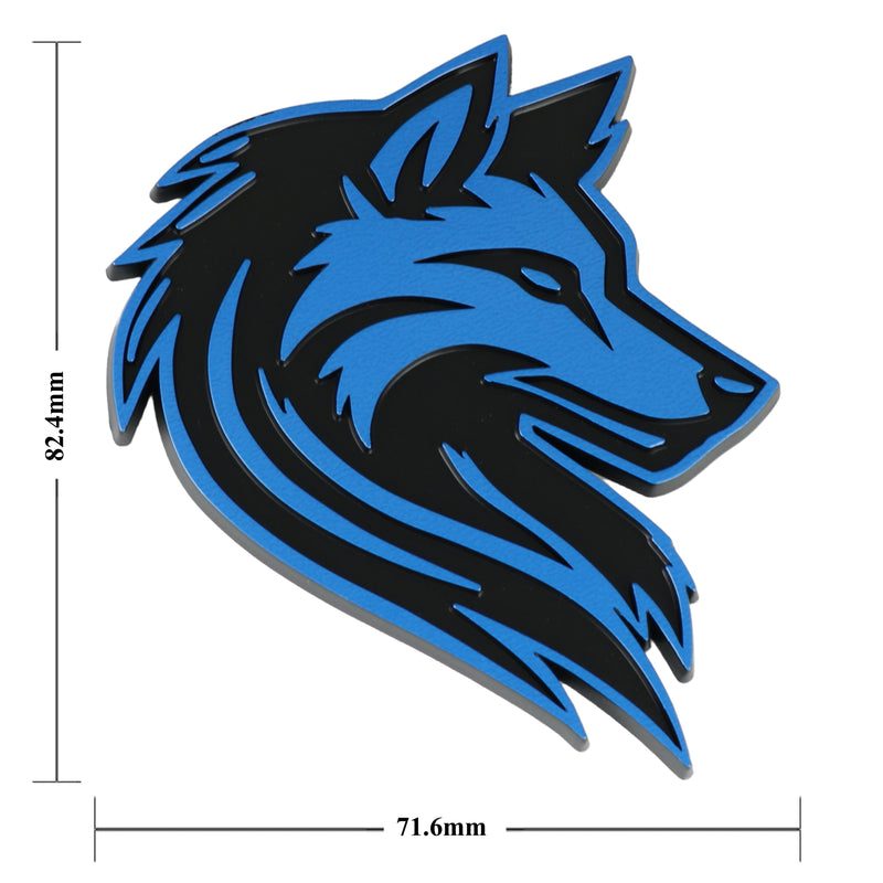 Wolf Emblem - Left and Right - Blue