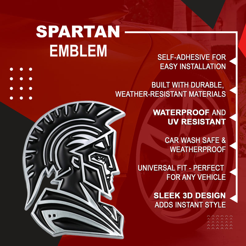 Spartan Emblem - Left and Right - Chrome