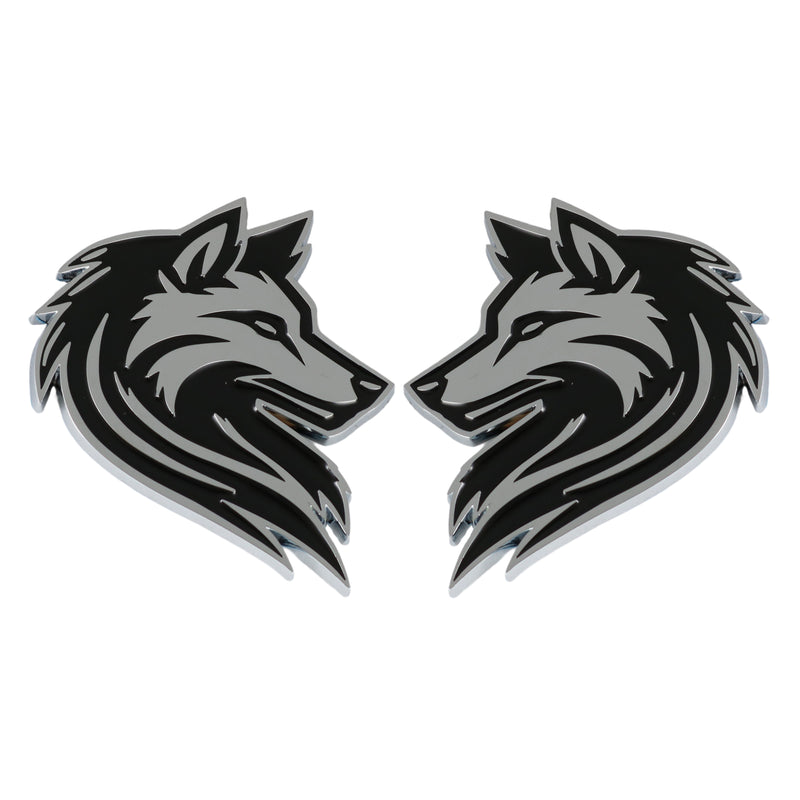 Wolf Emblem - Left and Right - Chrome