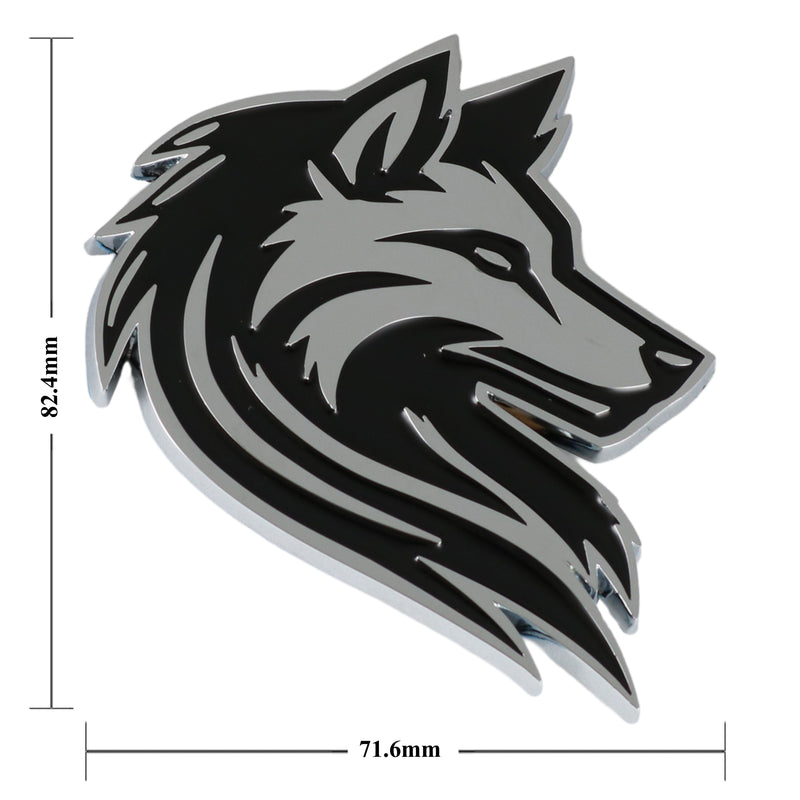 Wolf Emblem - Left and Right - Chrome