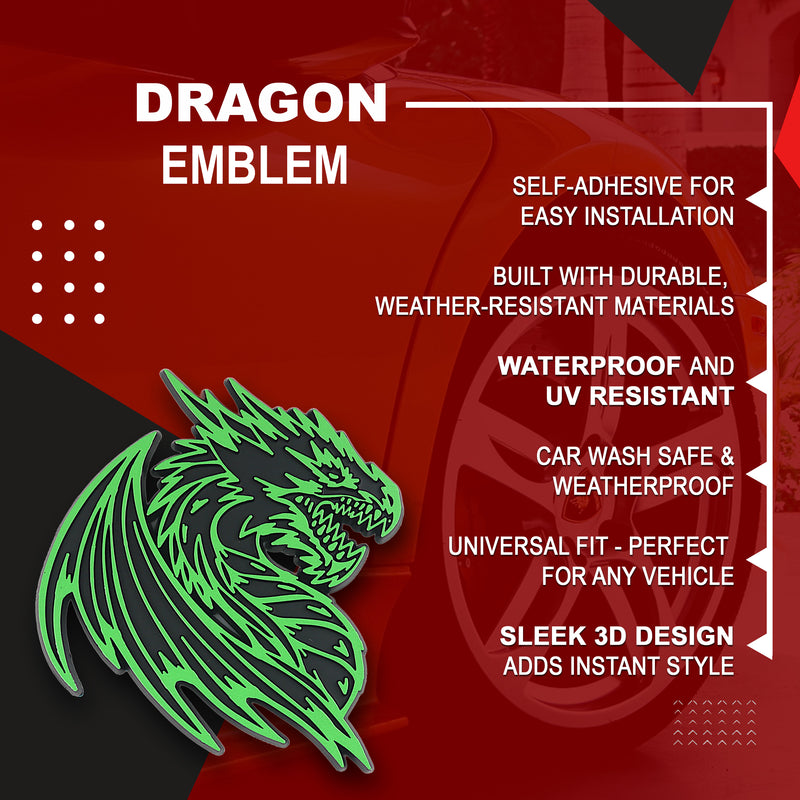 Dragon Emblem - Left and Right - Green