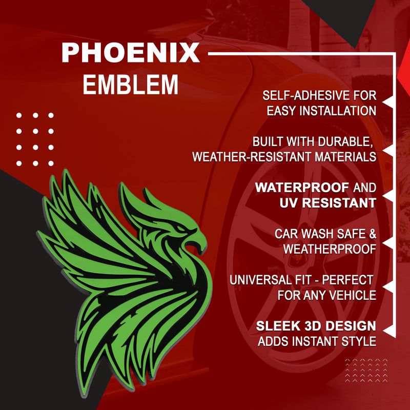 Phoenix Emblem - Left and Right - Green