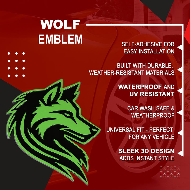 Wolf Emblem - Left and Right - Green