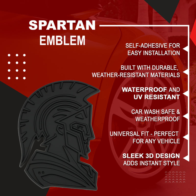 Spartan Emblem - Left and Right - Matte Black