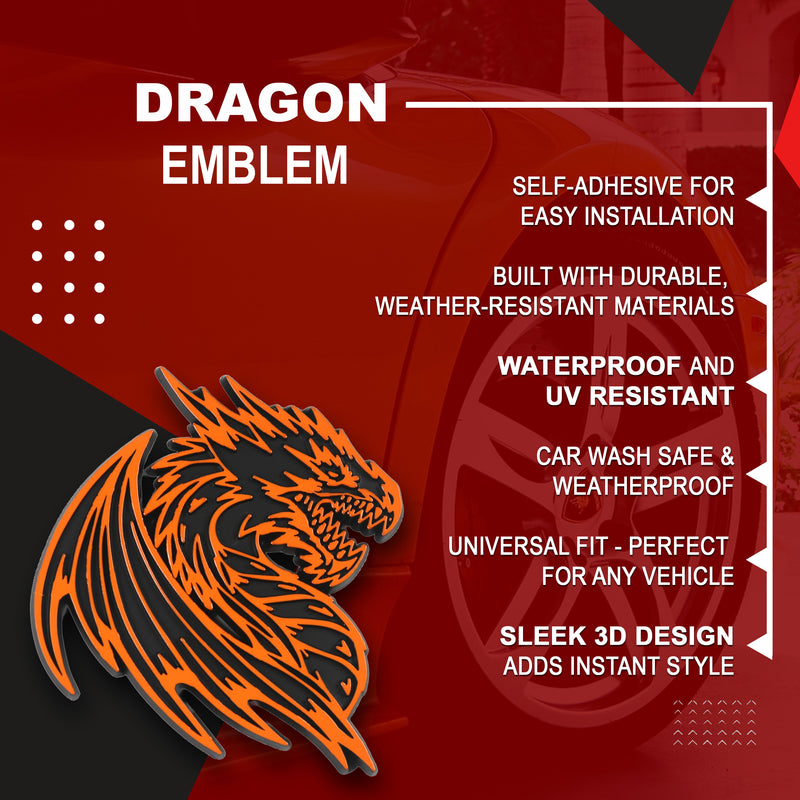 Dragon Emblem - Left and Right - Orange