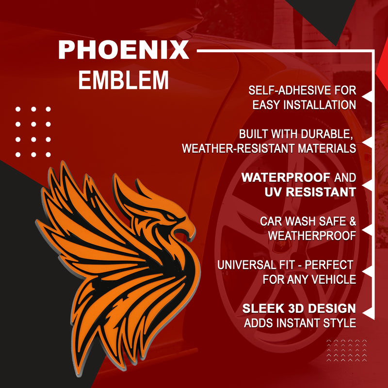 Phoenix Emblem - Left and Right - Orange