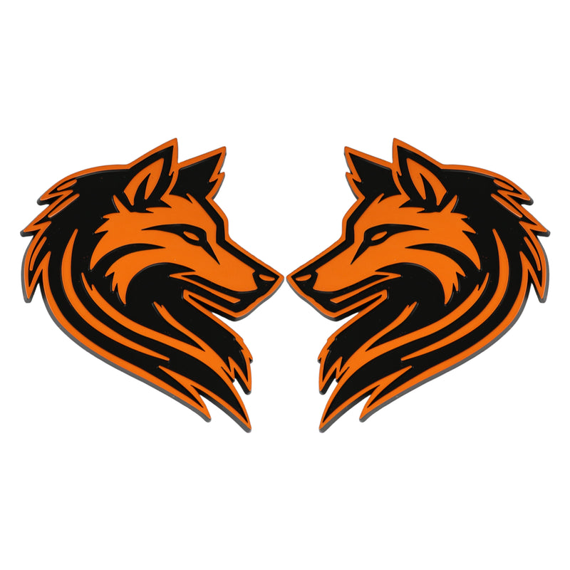 Wolf Emblem - Left and Right - Orange