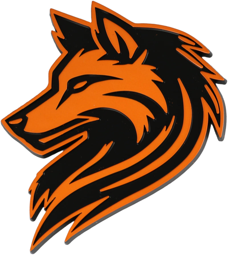 Wolf Emblem - Left and Right - Orange