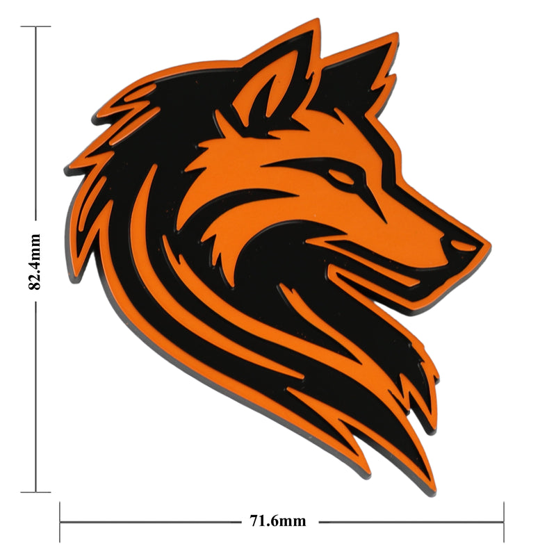 Wolf Emblem - Left and Right - Orange