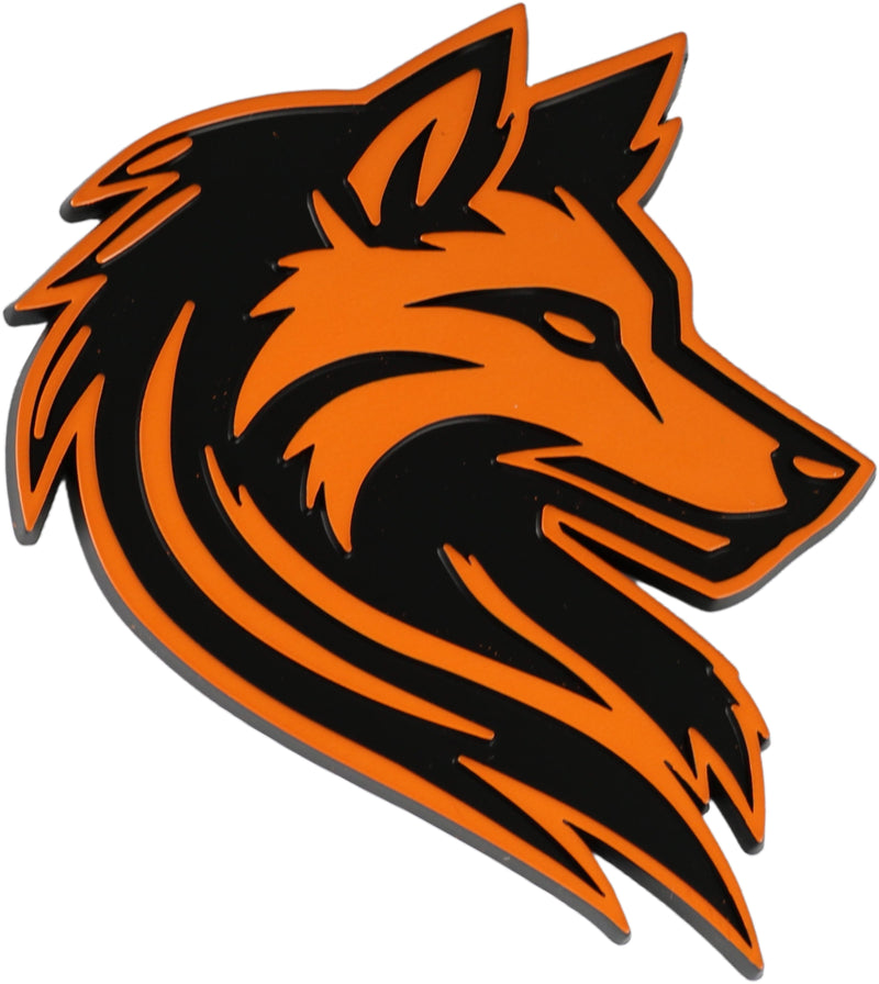 Wolf Emblem - Left and Right - Orange