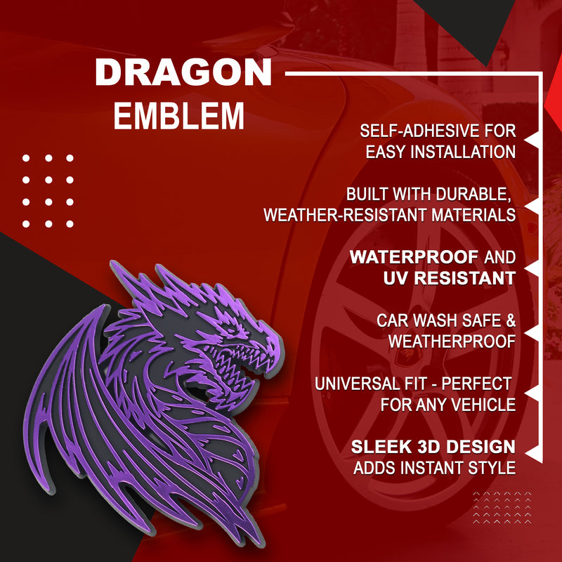 Dragon Emblem - Left and Right - Purple