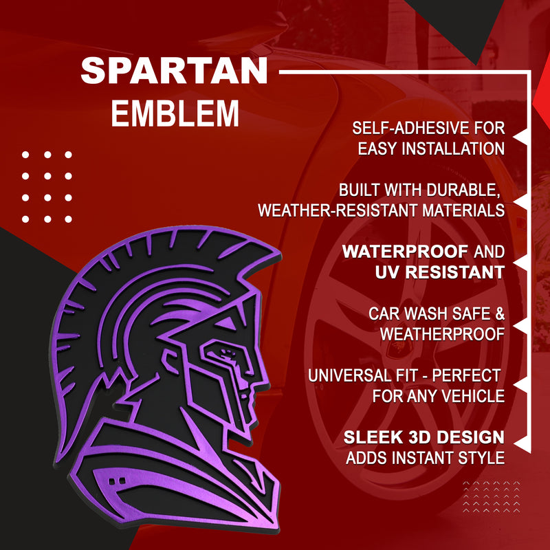 Spartan Emblem - Left and Right - Purple