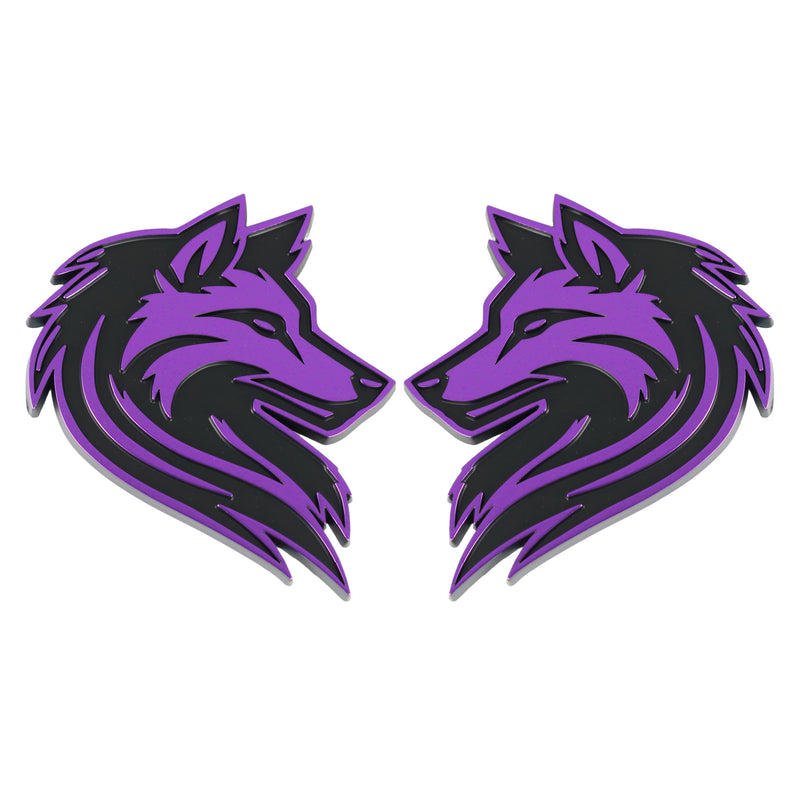 Wolf Emblem - Left and Right - Purple