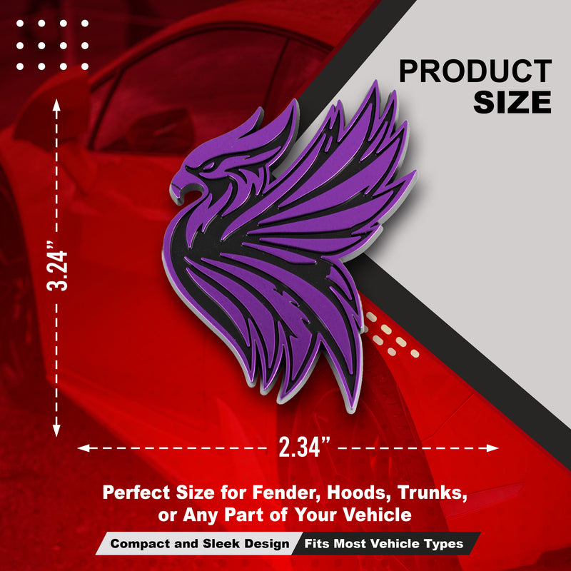 Phoenix Emblem - Left and Right - Purple