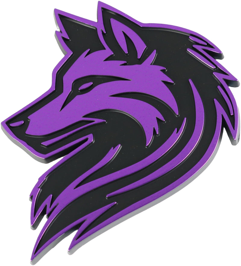 Wolf Emblem - Left and Right - Purple