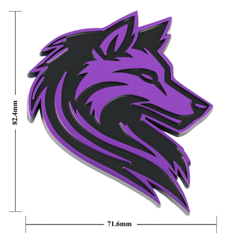 Wolf Emblem - Left and Right - Purple