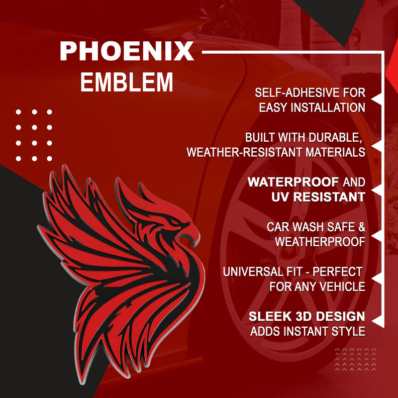 Phoenix Emblem - Left and Right - Red