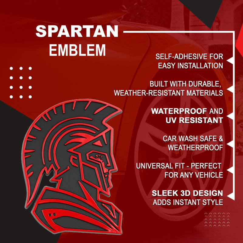 Spartan Emblem - Left and Right - Red