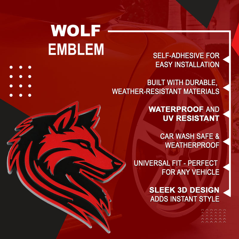 Wolf Emblem - Left and Right - Red