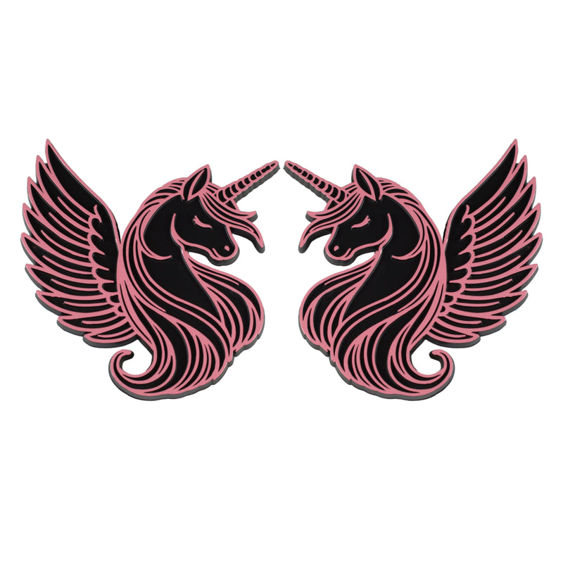 Unicorn Emblem - Left and Right - Pink