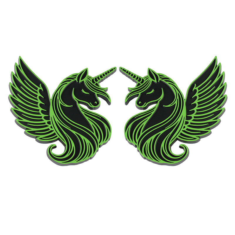 Unicorn Emblem - Left and Right - Green