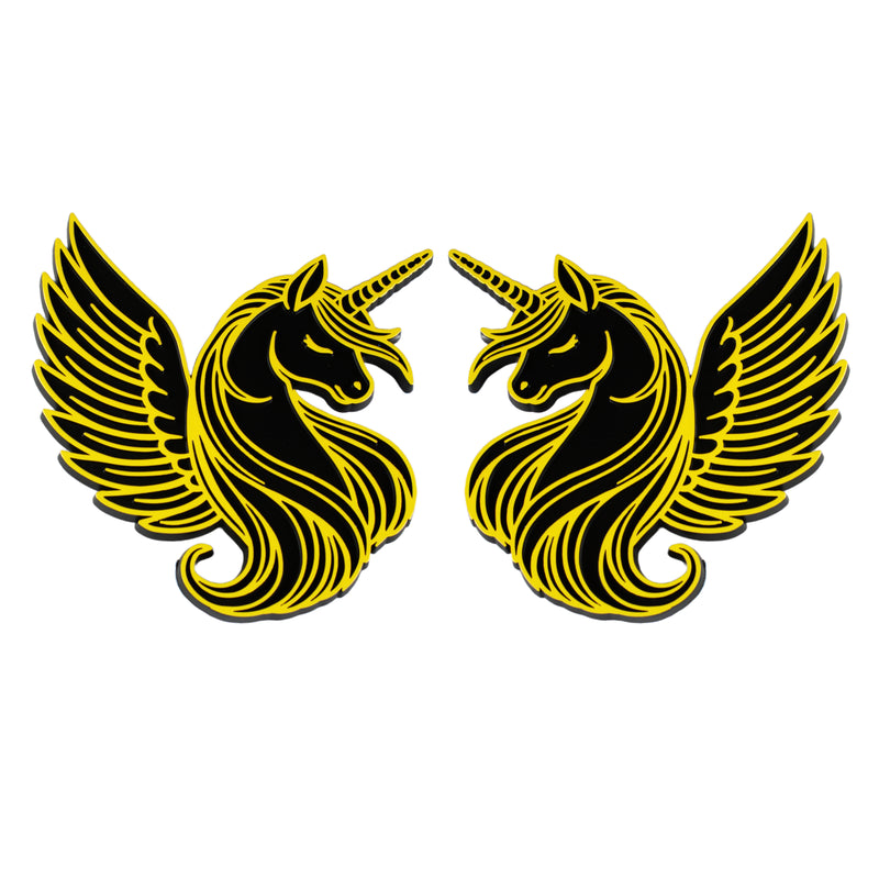 Unicorn Emblem - Left and Right - Yellow