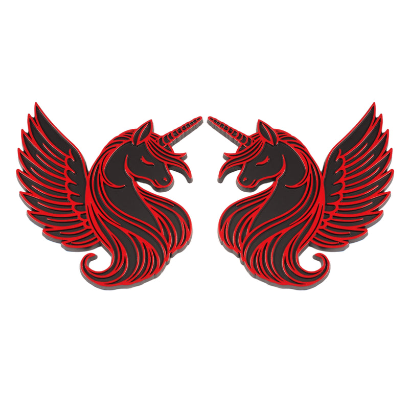 Unicorn Emblem - Left and Right - Red