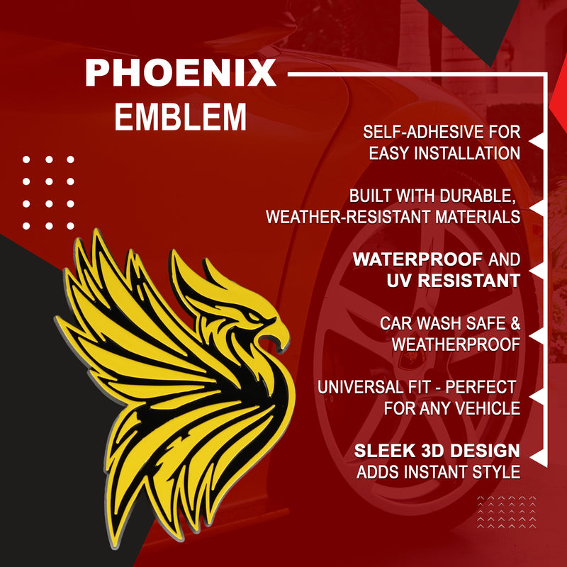 Phoenix Emblem - Left and Right - Yellow