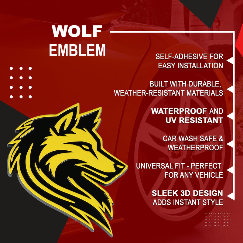 Wolf Emblem - Left and Right - Yellow